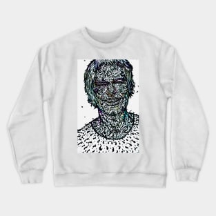 TIMOTHY LEARY watercolor and ink portrait Crewneck Sweatshirt